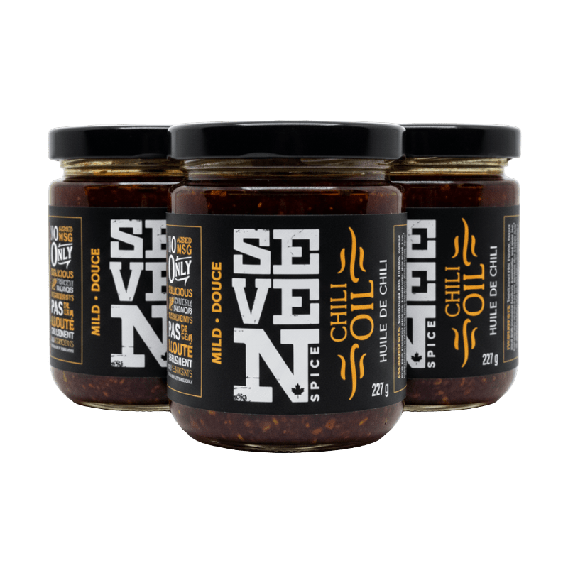 GotoPopupYYC - Seven Spice Chili Oil - Mild: Flavorful Calgary - Made Condiment (227g) - sevnspice-coh-0002