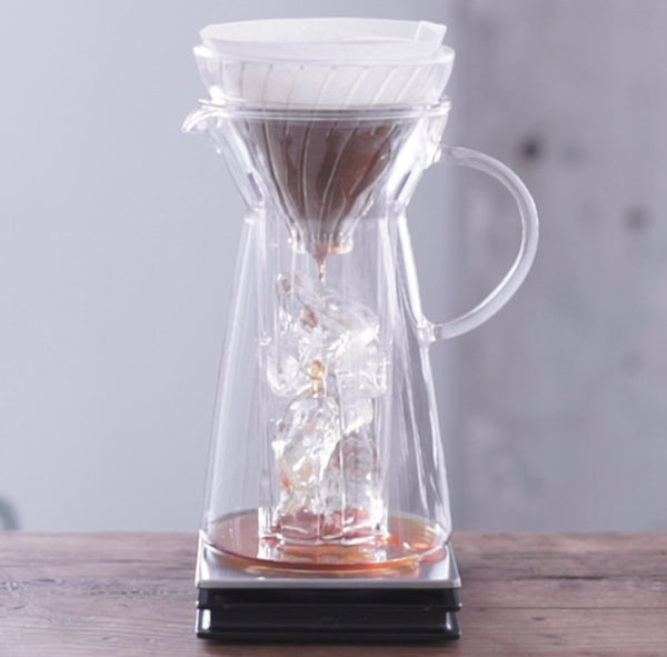 Hario V60 Glass Hot and Iced Coffee Maker, 700ml, Clear